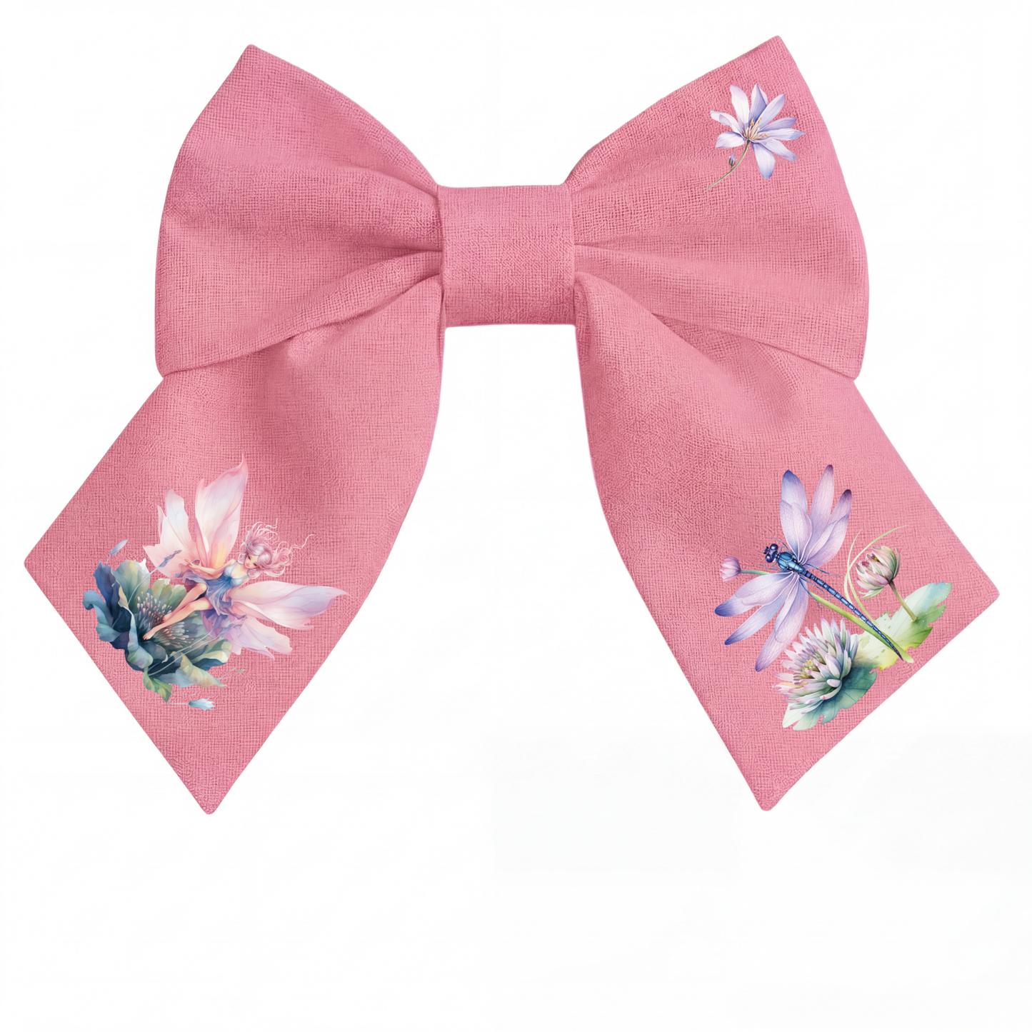 Lila Leinenband mit Blumen- und Schmetterlingsdruck