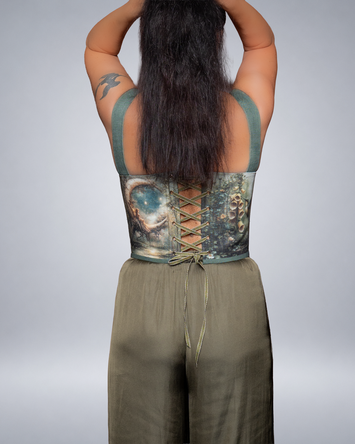 A romantic fantasy linen corset