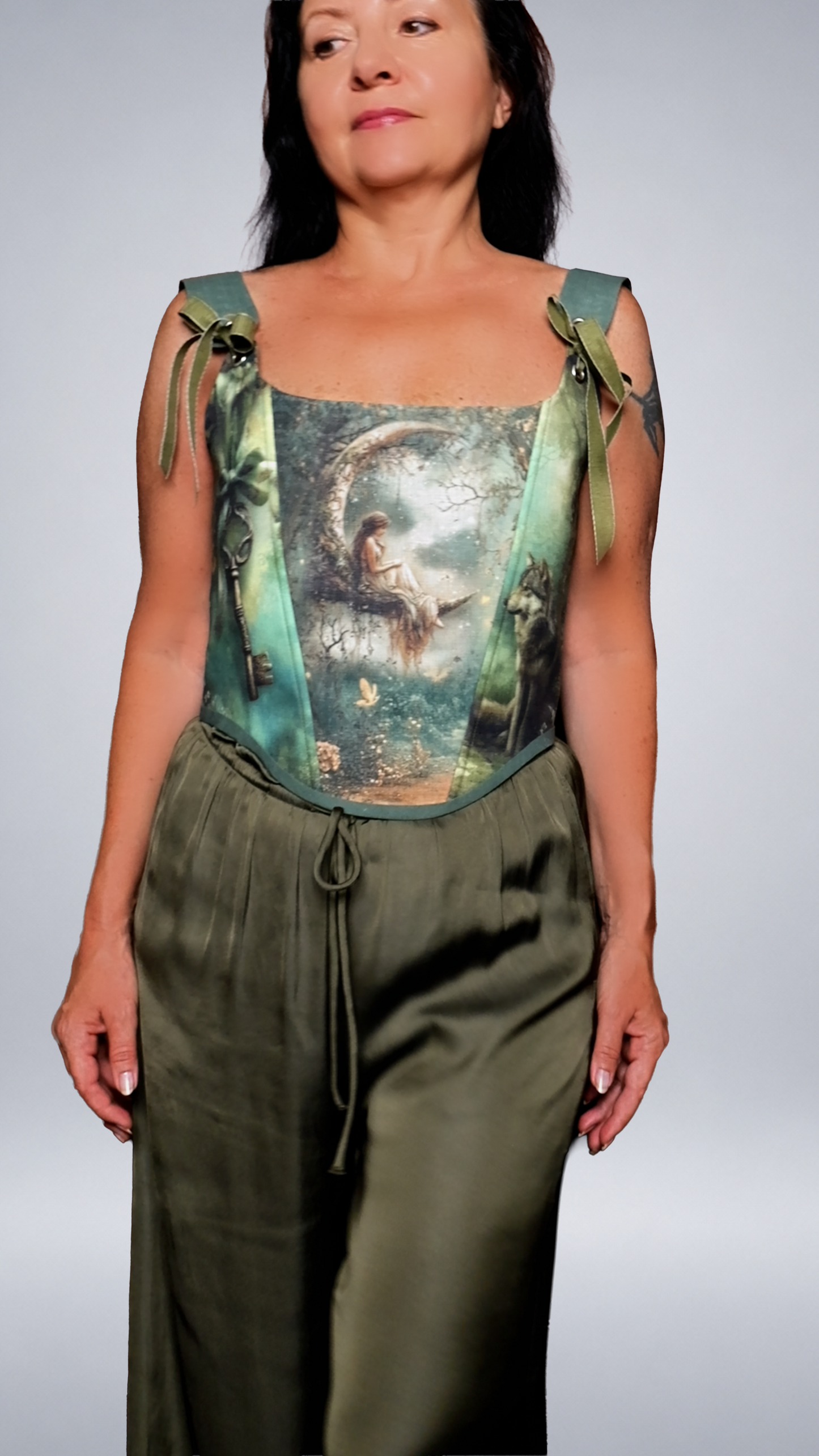 A romantic fantasy linen corset