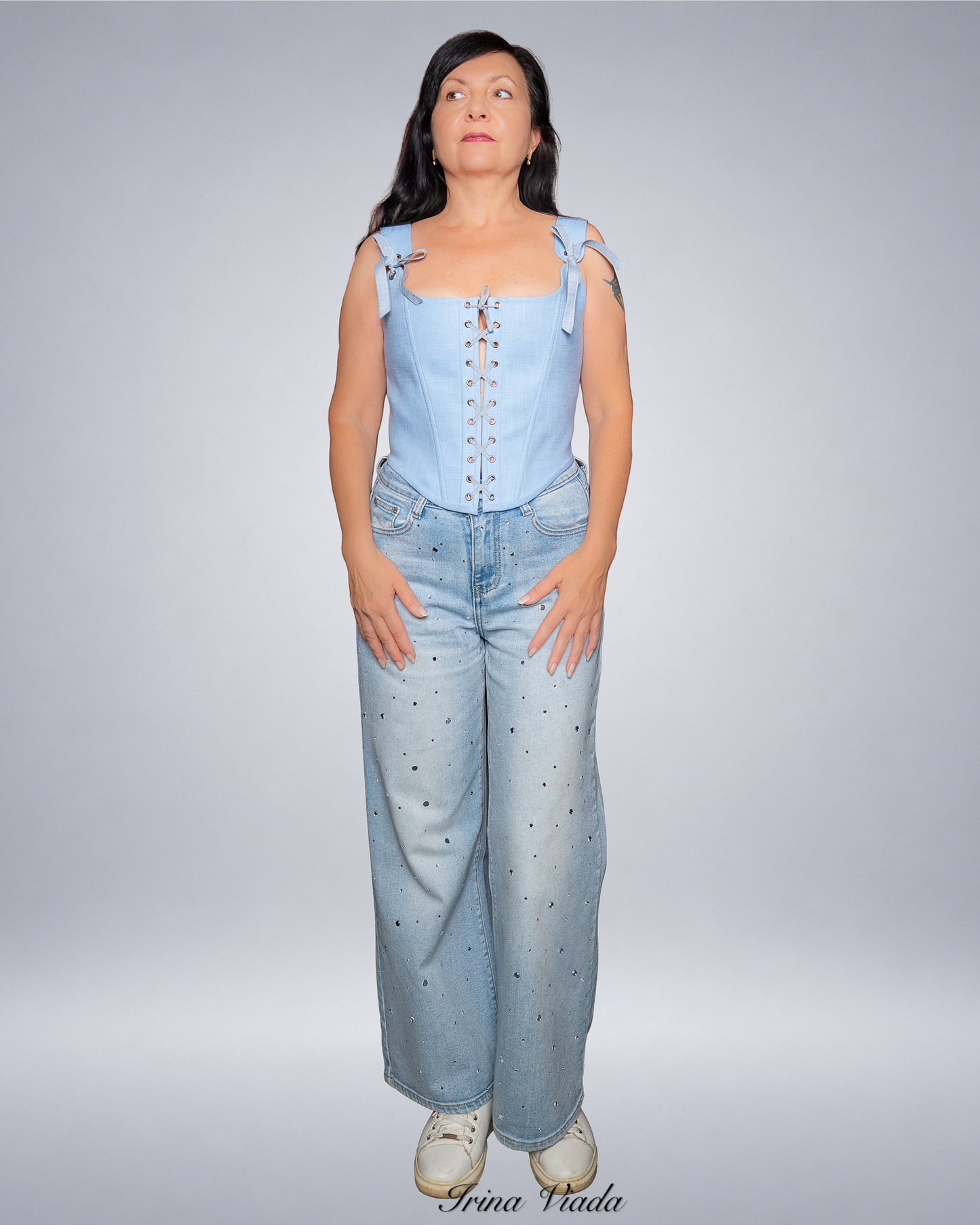 Corset Top Blue