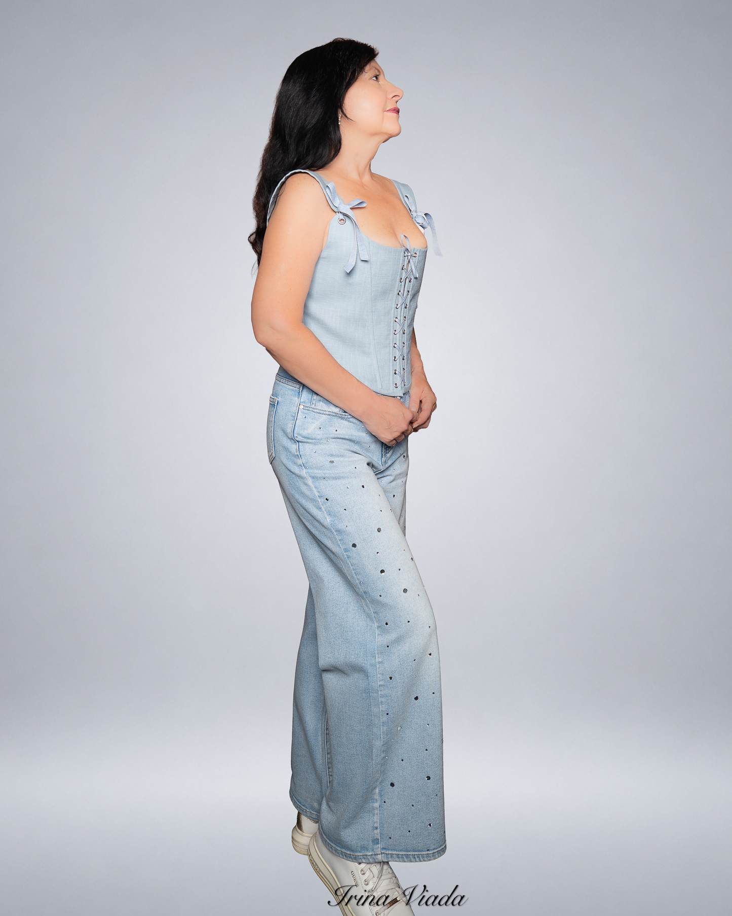 Corset Top Light Blue