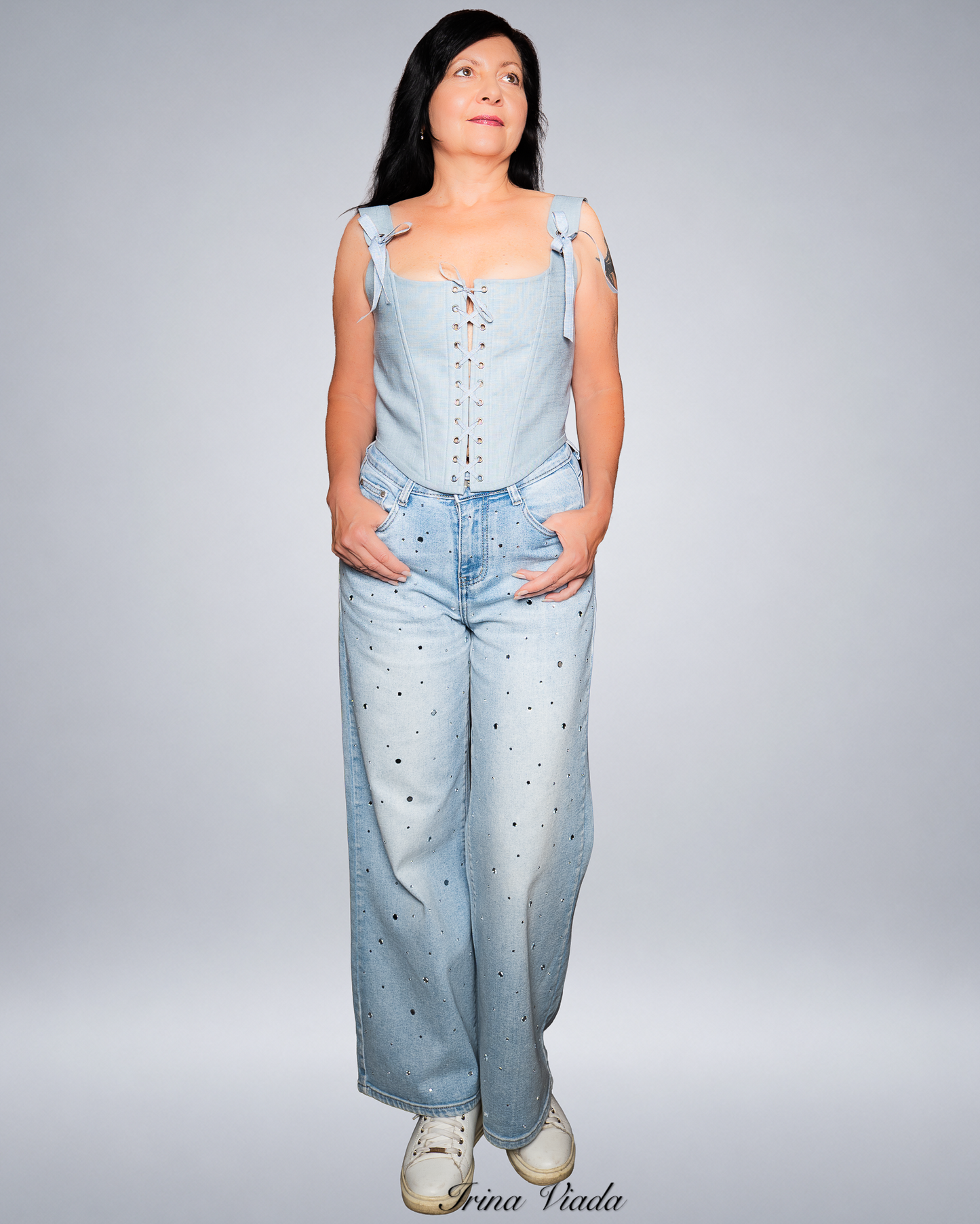 Corset Top Light Blue