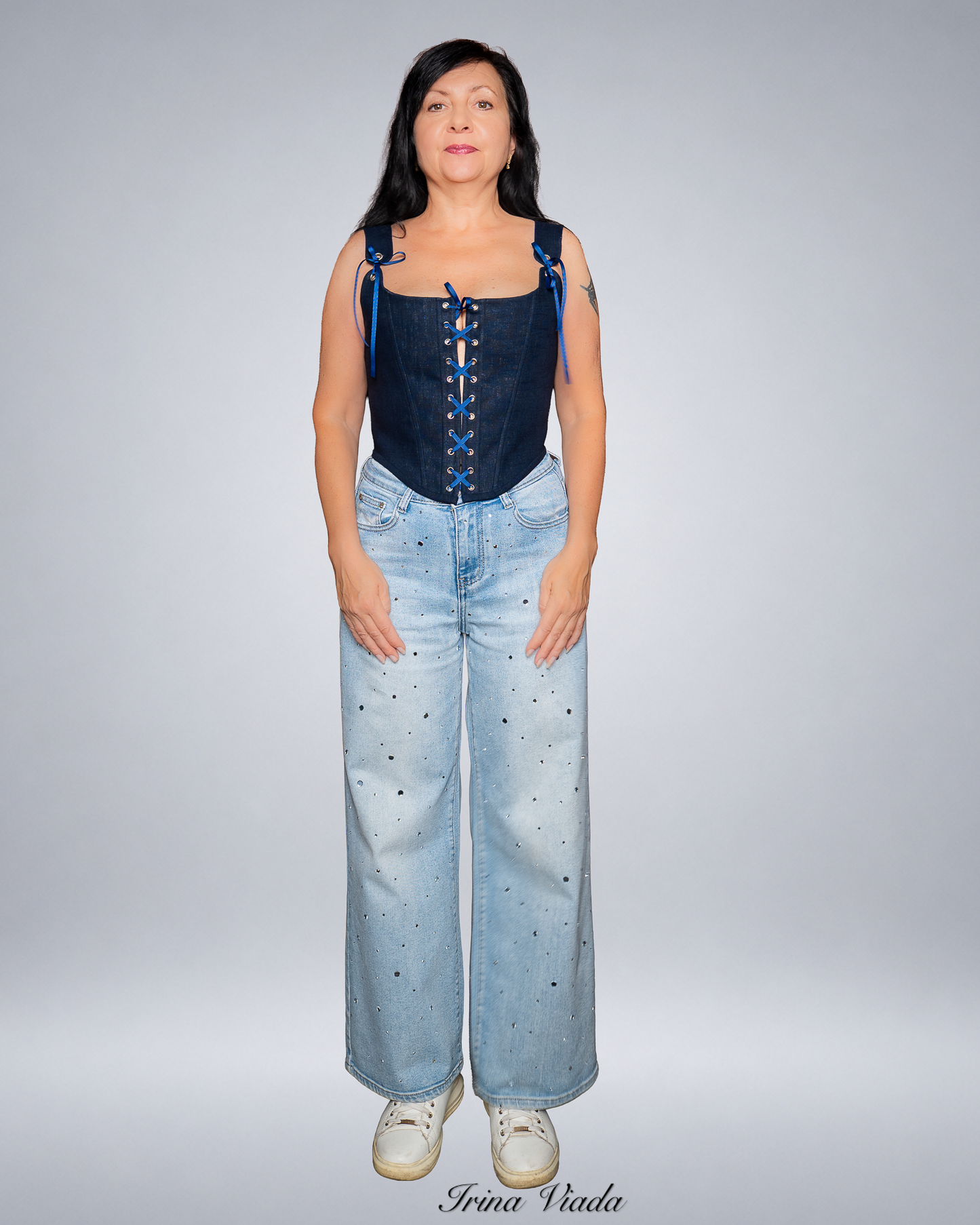 Corset Top Blue