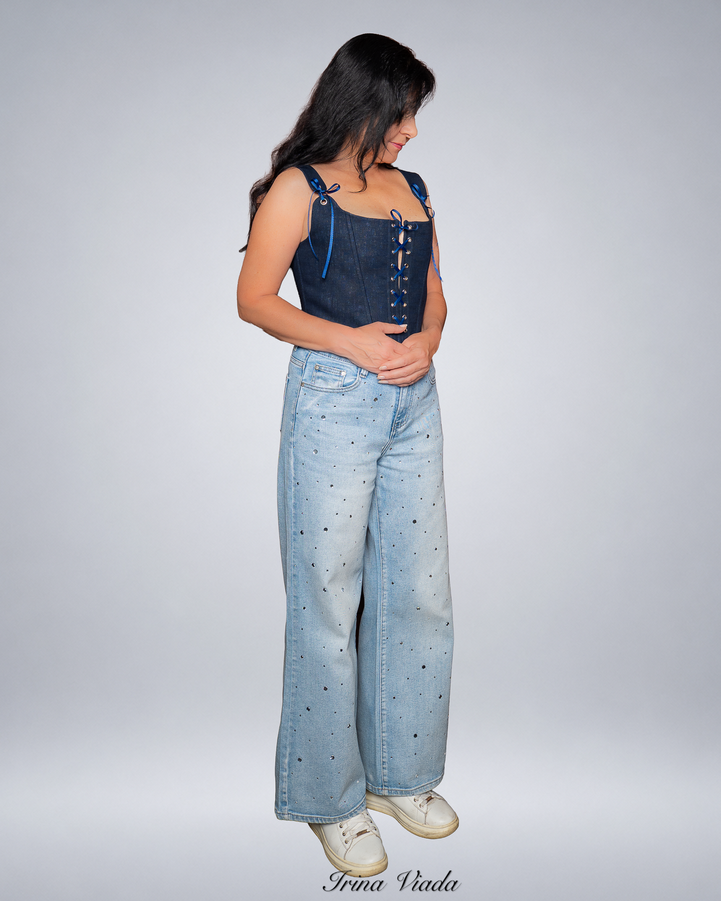 Corset Top Blue