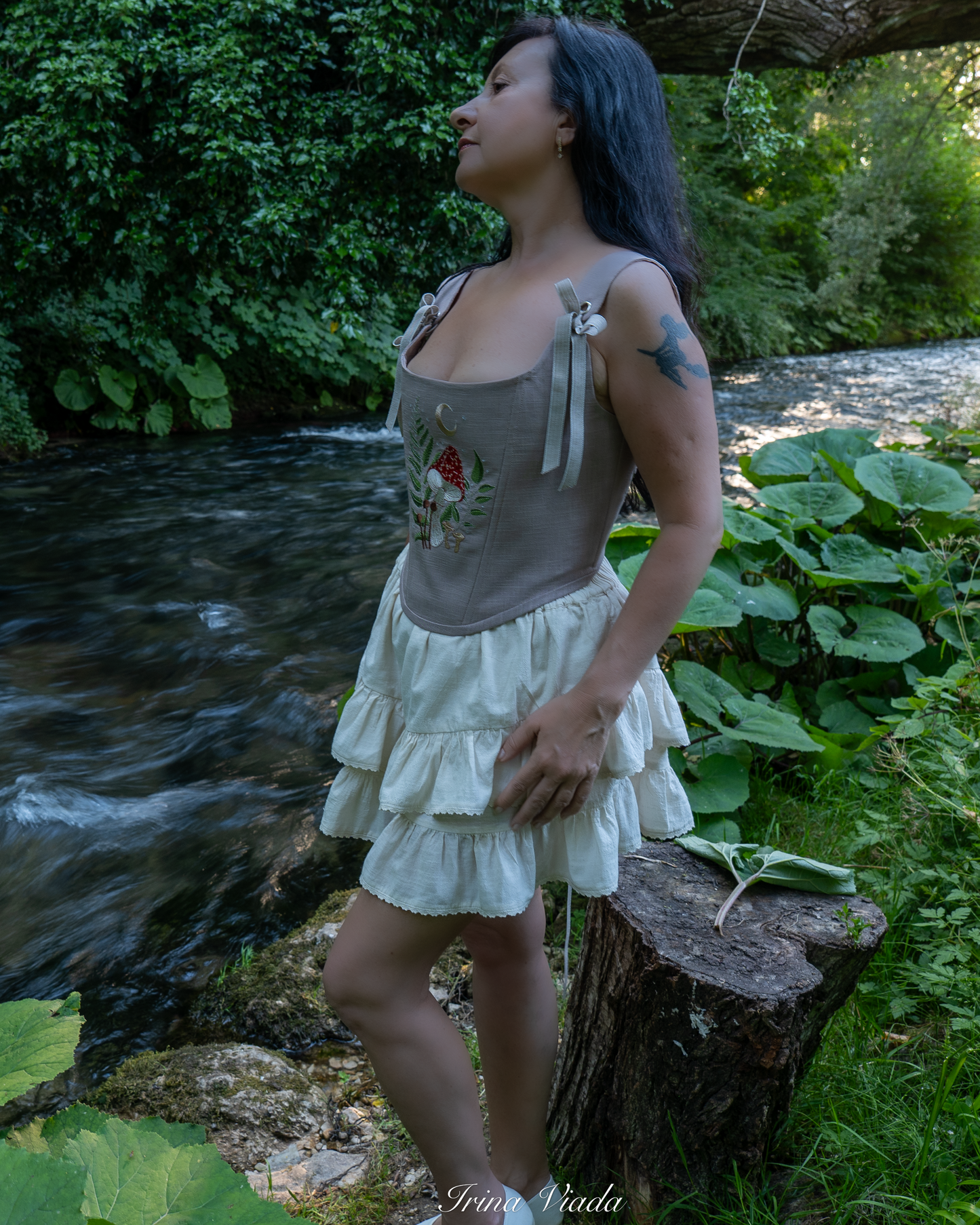 Corset Top Grey