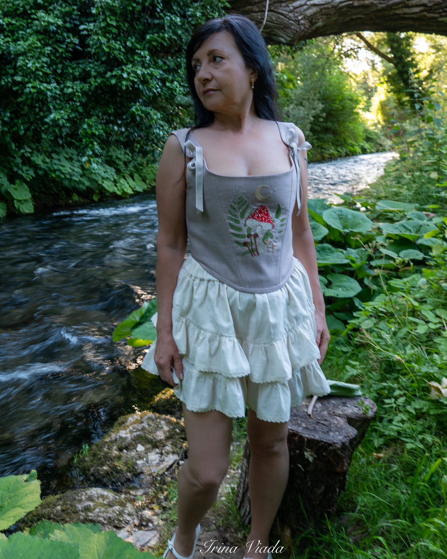 Corset Top Grey