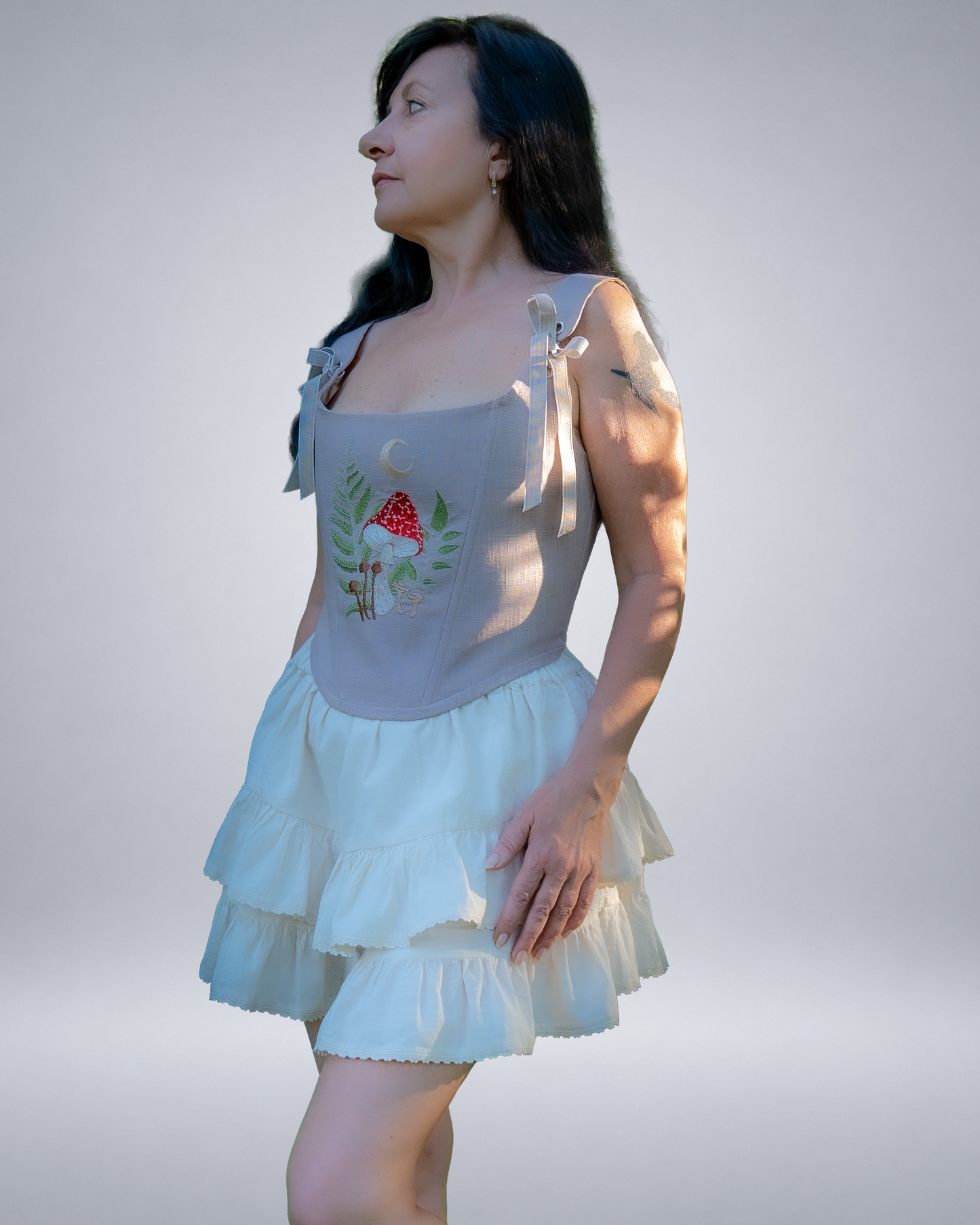 Corset Top Grey