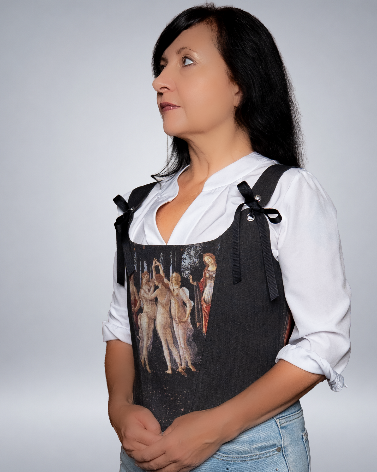 Renaissance Three Graces Linen Corset