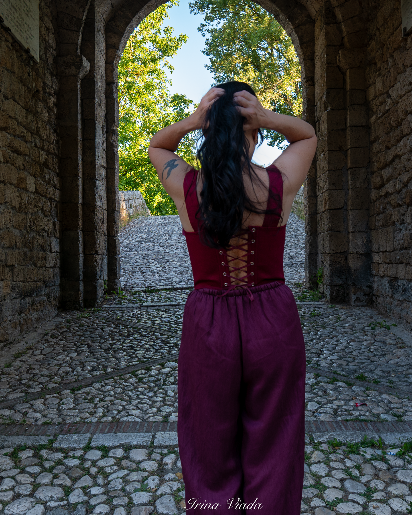 Corset Top Burgundy