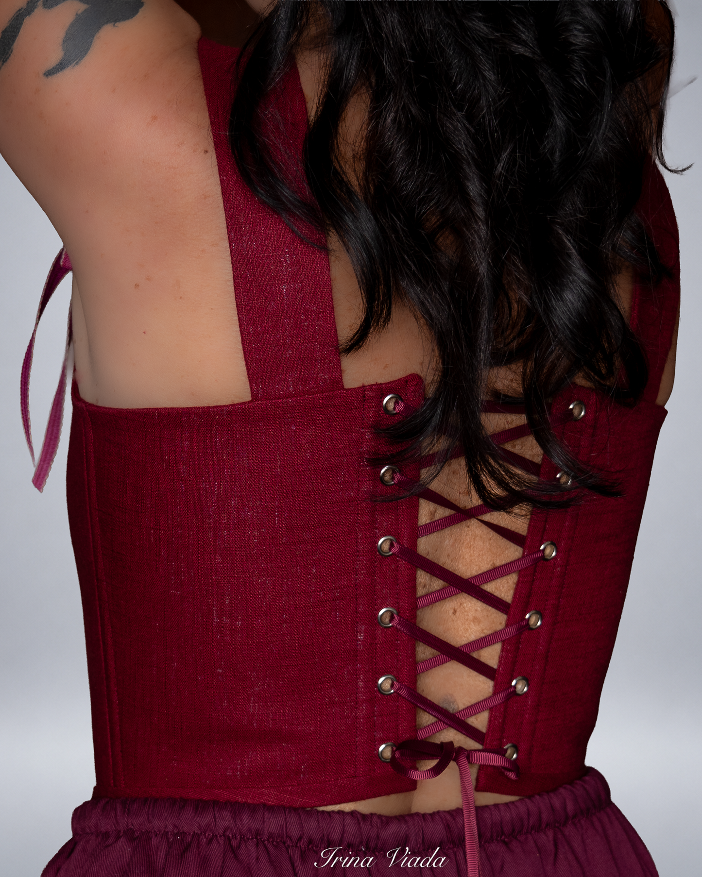 Corset Top Burgundy