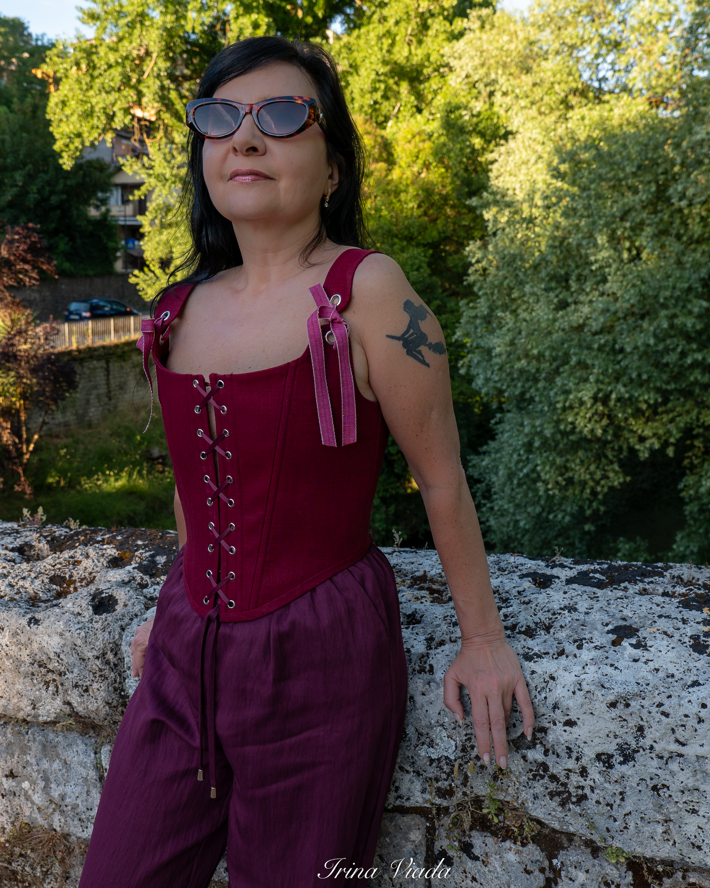 Corset Top Burgundy