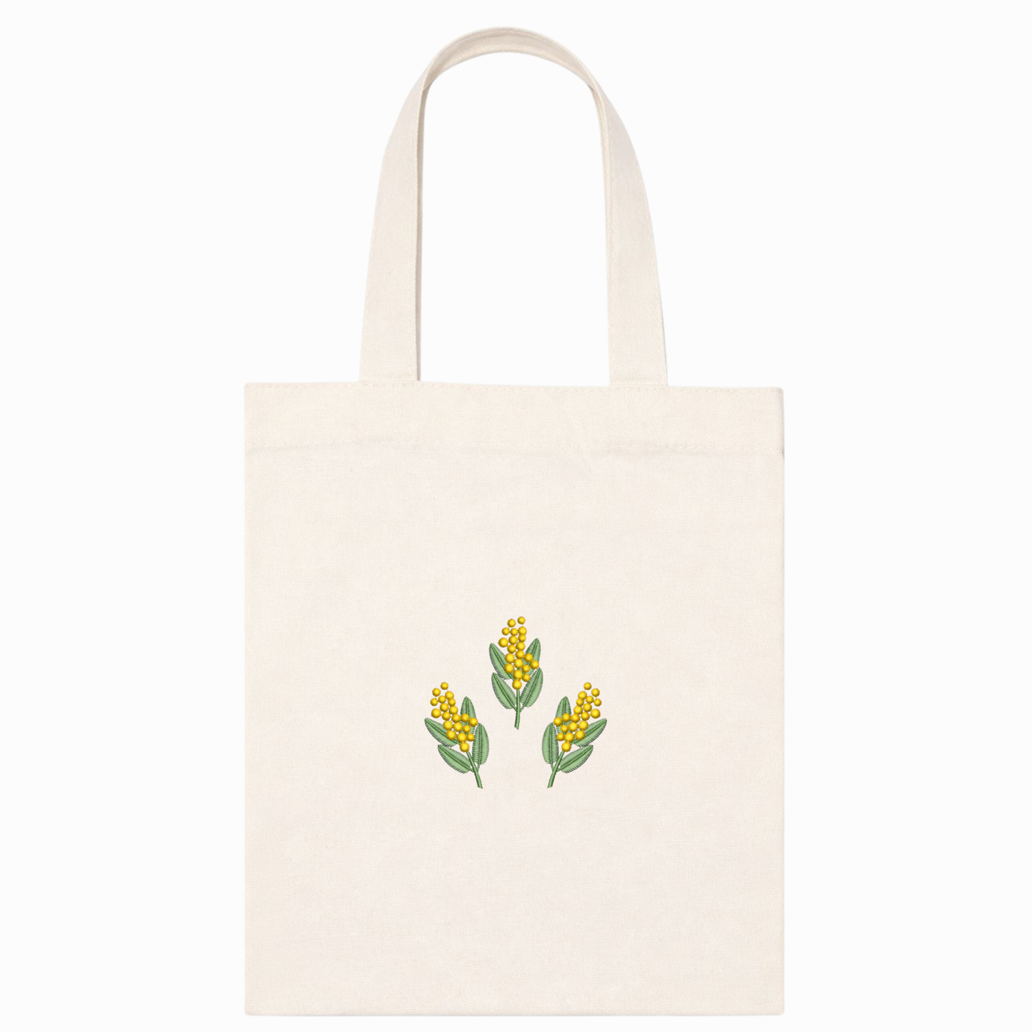 Canvas-Shopper mit Blumenstickerei – Tote Bag mit Gänseblümchen, handgefertigt in Italien